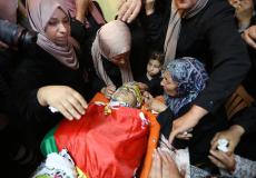 من تشييع جثمان زيد غنيم