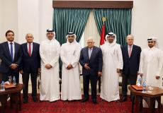 لقاء الرئيس عباس بوفد قطري من شركة "أوريدو" للاتصالات