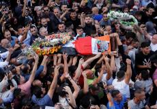 وداع وتشييع جثمان الشهيدة الصحفية شيرين أبو عاقلة وسط مدينة رام الله