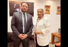 المستشار الثقافي لسفارة فلسطين ناجي الناجي ومدير المدرسة العربية للسينما منى الصبان