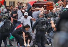 اعتداء الشرطة الإسرائيلية على موكب تشييع شيرين أبو عاقلة