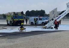 الطائرة الإسرائيلية المتحطمة في مطار حيفا