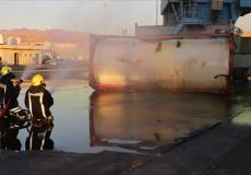 سقوط صهريج معبّأ بمادة غازية سامّة أثناء نقله في ميناء العقبة