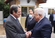 الرئيس عباس ونظيره القبرصي