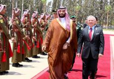 وداع الملك الأردني لولي العهد السعودي