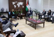 الوزراء محمد اشتية،يستقبل رئيسة التحالف التقدمي للاشتراكيين والديمقراطيين في البرلمان الأوروبي ايراتكسه غارسيا بيريز