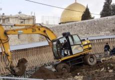 حفريات أسفل المسجد الأقصى - توضيحية