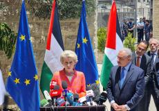 رئيس الوزراء محمد اشتية ورئيسة المفوضية الاوروبية فون دير لاين