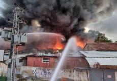 اندلاع حريق في مجمع صناعي بحيفا