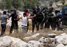 اعتداء الاحتلال على المعتصمين في بلدة ترقوميا بالخليل