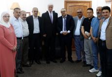 لقاء وزير التربية والتعليم يلتقي بوزير الثقافة عاطف أبو سيف