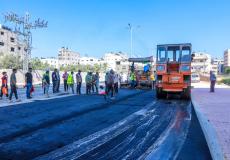 بلدية غزة تشرع بتعبيد امتداد شارع خليل الوزير "اللبابيدي"
