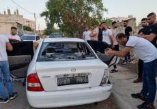 لحظة إطلاق قوات الاحتلال النار على مركبة الشهداء الثلاثة في جنين