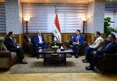 لقاء جبريل الرجوب بوزير الشباب والرياضة المصري