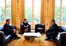 الرئيس المصري عبد الفتاح السيسي يلتقي الرئيس الفرنسي ايمانويل ماكرون