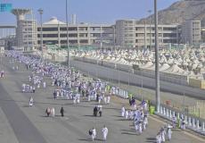 لحظة وصول الحجاج إلى مشعر مِنى