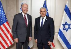 الرئيس الامريكي جو بايدن ورئيس الوزراء الاسرائيلي يائير لابيد