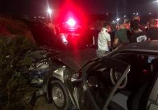 إصابة تسعة مواطنين في حادث سير شمال نابلس