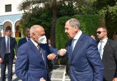 لقاء أبو الغيط مع لافروف