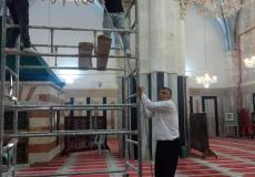 تركيب ثريات داخل الحرم الإبراهيمي