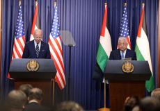 المؤتمر المشترك بين الرئيسين عباس وبايدن في بيت لحم