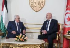 الرئيسان الفلسطيني محمود عباس والتونسي قيس سعيد
