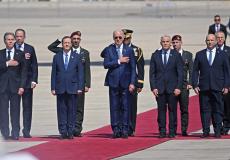 لحظة وصول بايدن إلى اسرائيل