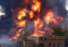 اندلاع حريق ضخم بمستودع نفط في دونيتسك بعد قصف أوكراني