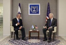 الرئيس الأمريكي جو بايدن ورئيس المعارضة الإسرائيلية بنيامين نتنياهو