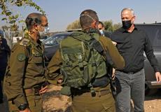 وزير الجيش الاسرائيلي في غلاف غزة - ارشيف