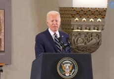 الرئيس بايدن خلال المؤتمر الصحفي في مستشفى المطلع