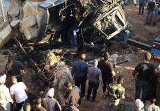 حادث سير في بلدة عرسال شرق العاصمة بيروت-لبنان