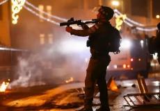 مواجهات بين الفلسطينيين وجنود الاحتلال  في نابلس