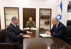 رئيس الوزراء الاسرائيلي يائير لابيد وزعيم المعارضة بنيامين نتنياهو