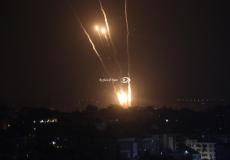 غزة اليوم بث مباشر- رشقة صواريخ تطلق من غزة صوب اسرائيل