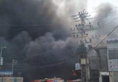 صورة متداولة للانفجار في خانيونس