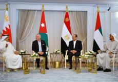 تفاصيل لقاء السيسي مع زعماء الإمارات والأردن والبحرين في قصره بالعلمين