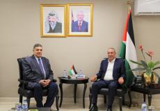 حسين الشيخ يلتقي الصحفي المصري البارز "أبو الهول"