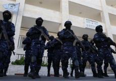 الشرطة الفلسطينية قرب مخيم بلاطة بنابلس