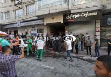 استهداف شقة سكنية في حي الرمال بمدينة غزة