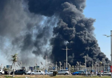 حريق ضخم في كارفور بمصر