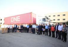 استيراد أول شحنة فلسطينية ضمن مبادرة الشحن بالحاويات لسعة 40 قدما