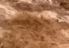 جريان سيل شعيب الخويش جنوب المجمعة