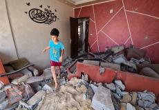 طفل فلسطيني خلال العدوان الإسرائيلي على غزة