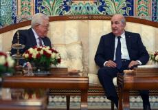 الرئيس الفلسطيني محمود عباس والرئيس الجزائري عبد المجيد تبون