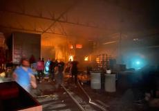 إخماد حريق داخل شركة لصناعة الأثاث غرب سلفيت