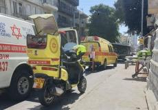 نجمة داود الحمراء تقوم بنقل الإصابات.