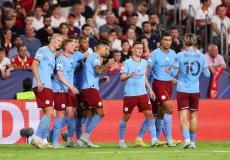 مانشستر سيتي يهزم اشبيلية برباعية نظيفة في دوري الأبطال