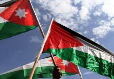 أعلام الأردن وفلسطين - توضيحية