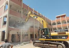 تعليم غزة تستكمل أعمال إزالة مبنى مدرسة بلقيس اليمن